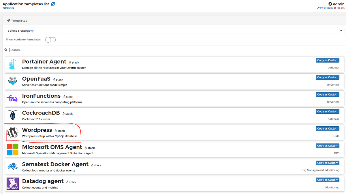 Screenshot from Manage Container With Portainer