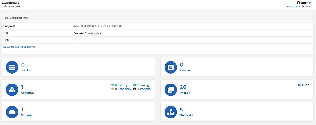 Screenshot from Manage Container With Portainer