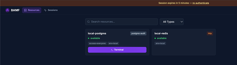 PostgreSQL / SSH resources visible