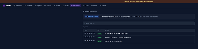 PostgreSQL query history (with pg audit)