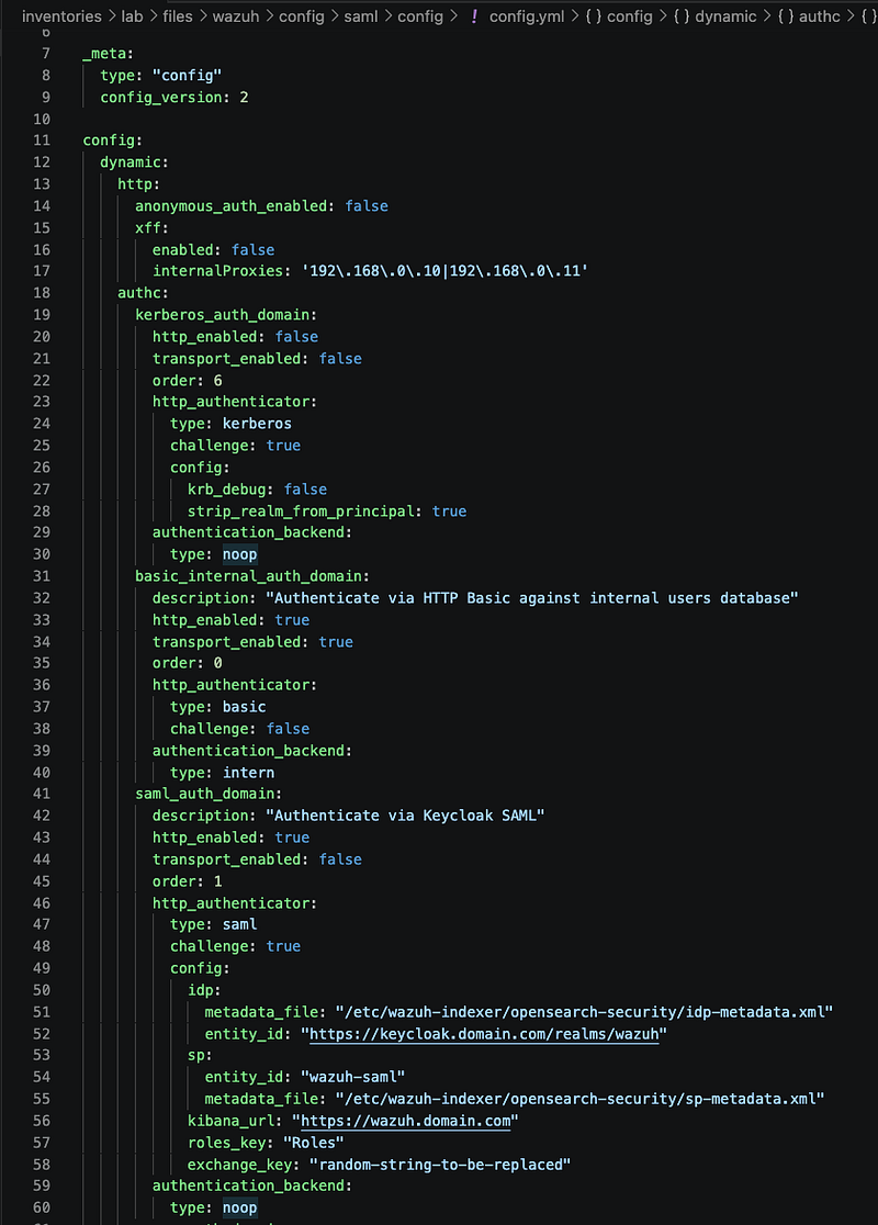 ansible config indexer-security.conf