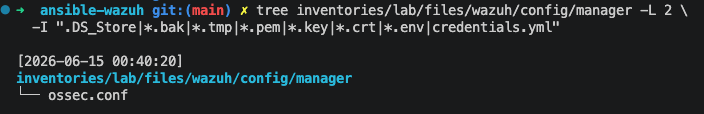 Screenshot from Wazuh Ansible Series Part 3: Managing Wazuh Manager Configuration with Ansible