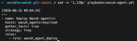 Screenshot from Wazuh Ansible Series Part 4: Managing Wazuh Agent Configuration Profiles with Ansible