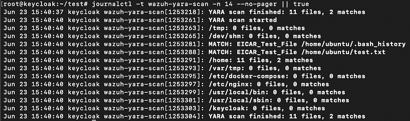 Screenshot from Wazuh Ansible Series Part 9: Custom Malware Detection with YARA Scheduled Scanning